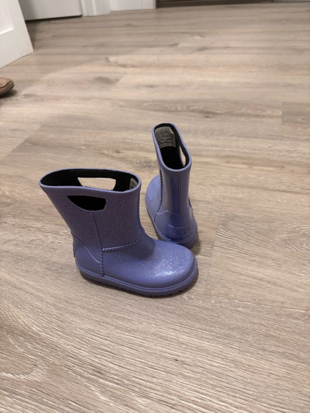 UGG Kids Sparkle Lavender Pull-On Rain Boots